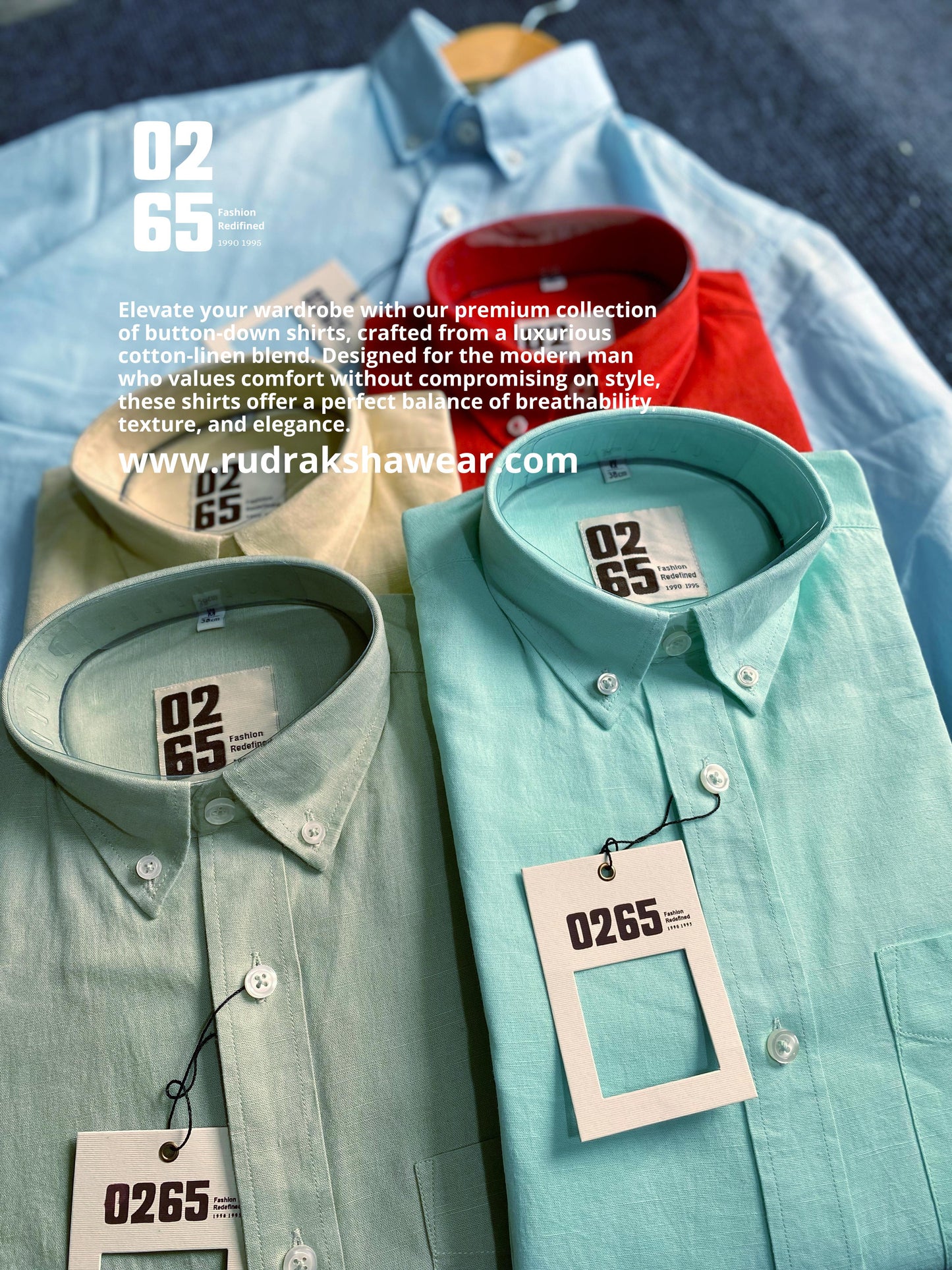 Cotton Linen Full Sleeve Shirts- Button Down Collar