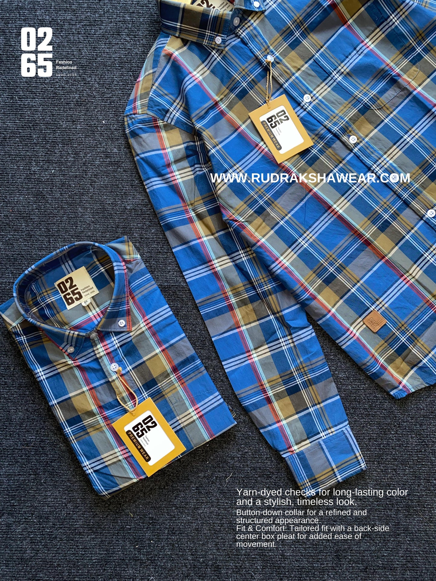 Summer Collection - Yarn Dyed Paper Cotton Back Side Box Pleated Full Sleeve Shirts