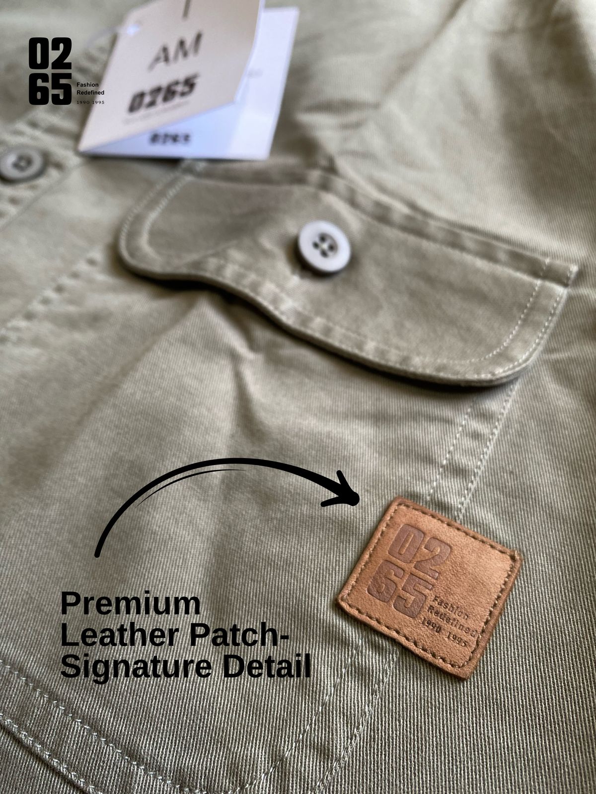 Premium Double Pocket Plain Shirt by 0265 - OLIVE GREEN