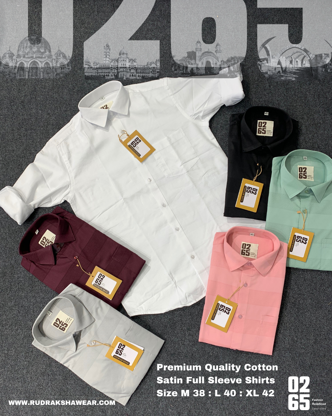 PREMIUM QUALITY COTTON SATIN FULL SLEEVE SHIRTS