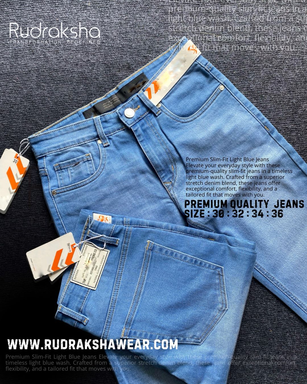 Premium Ankle Fit Jeans -Stretchable