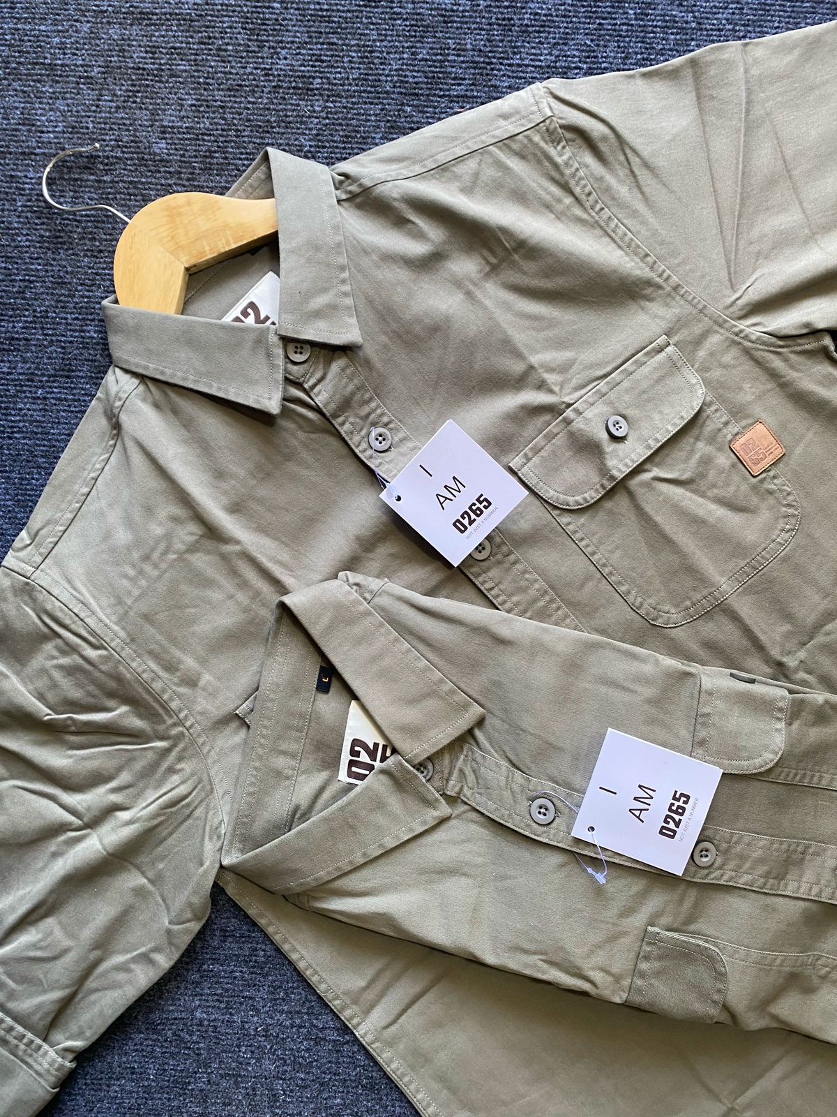 Premium Double Pocket Plain Shirt by 0265 - OLIVE GREEN