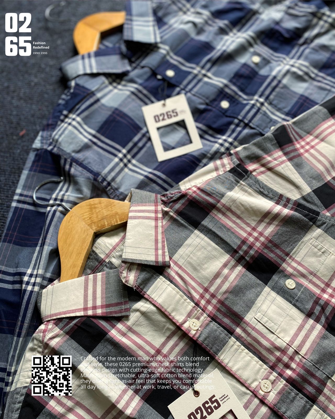 0265 Premium Stretchable Full Sleeve Checks Shirt