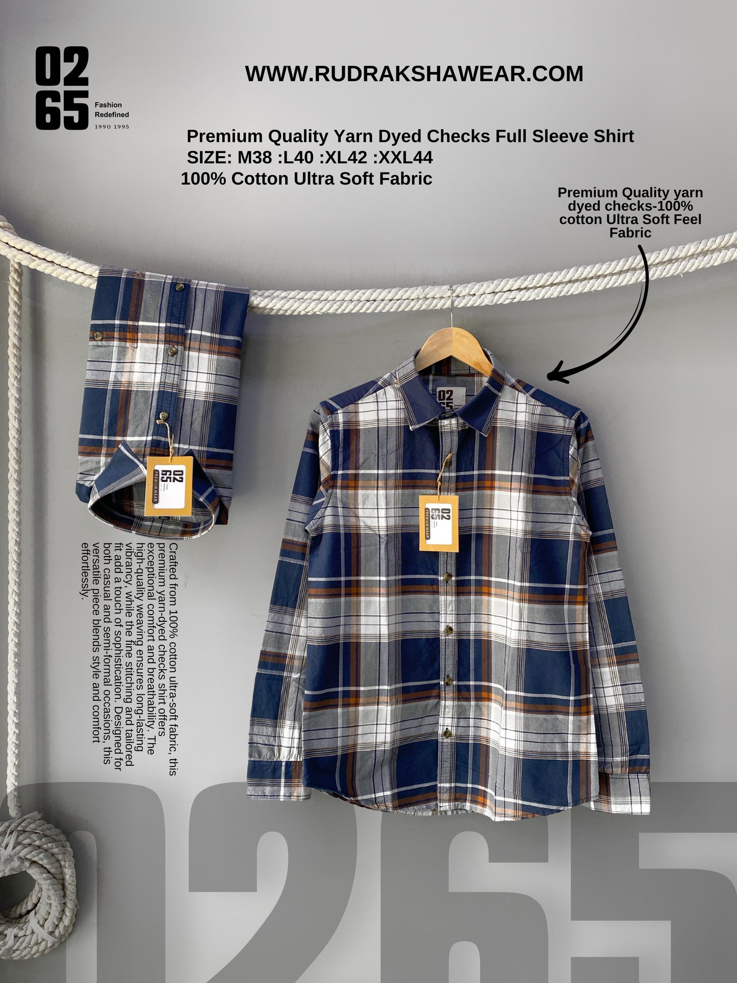 Full Sleeve Yarn Dyed Checks Shirt- Premium Range By 0265