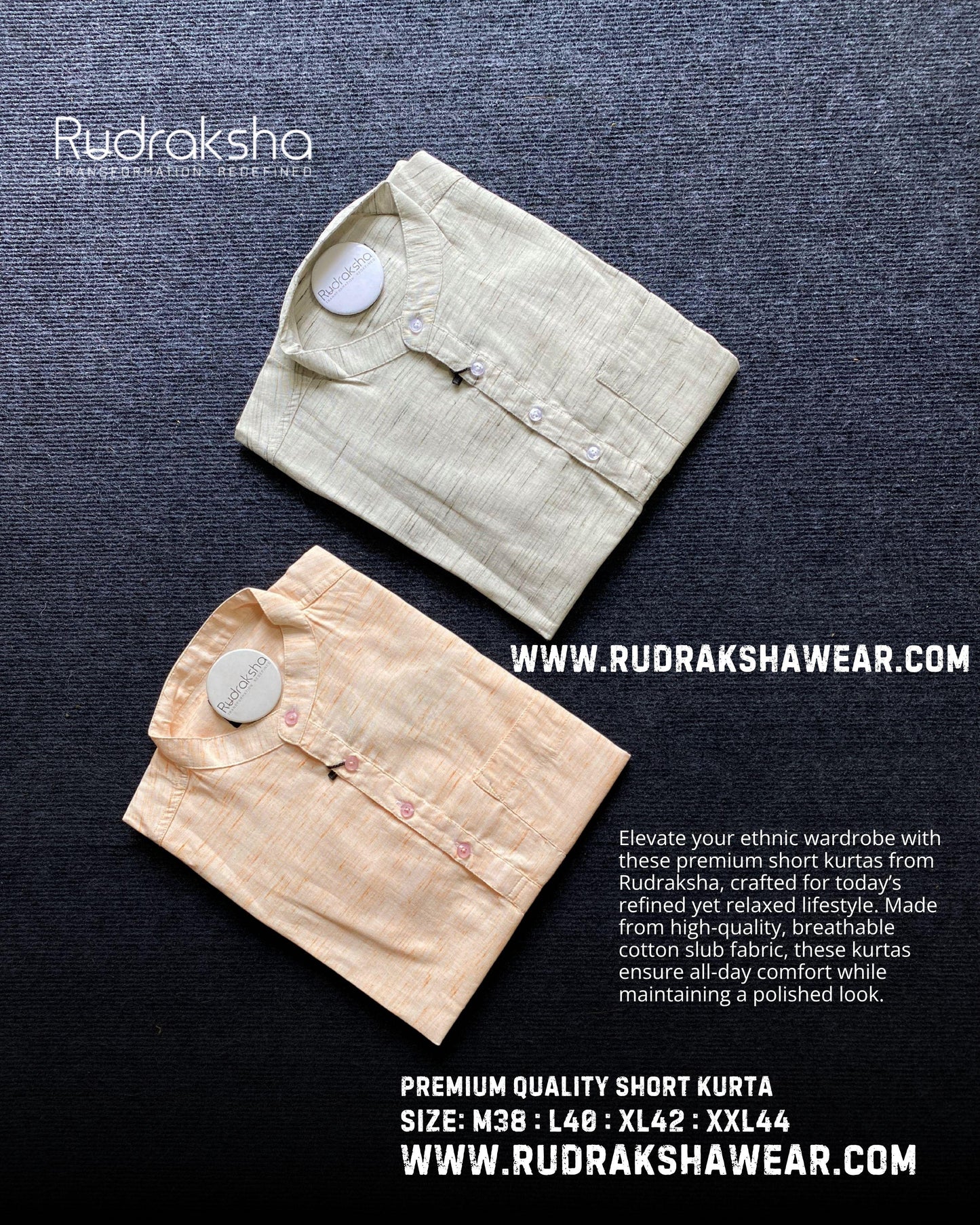 Premium Quality Short Kurta | 100% Cotton Fabri