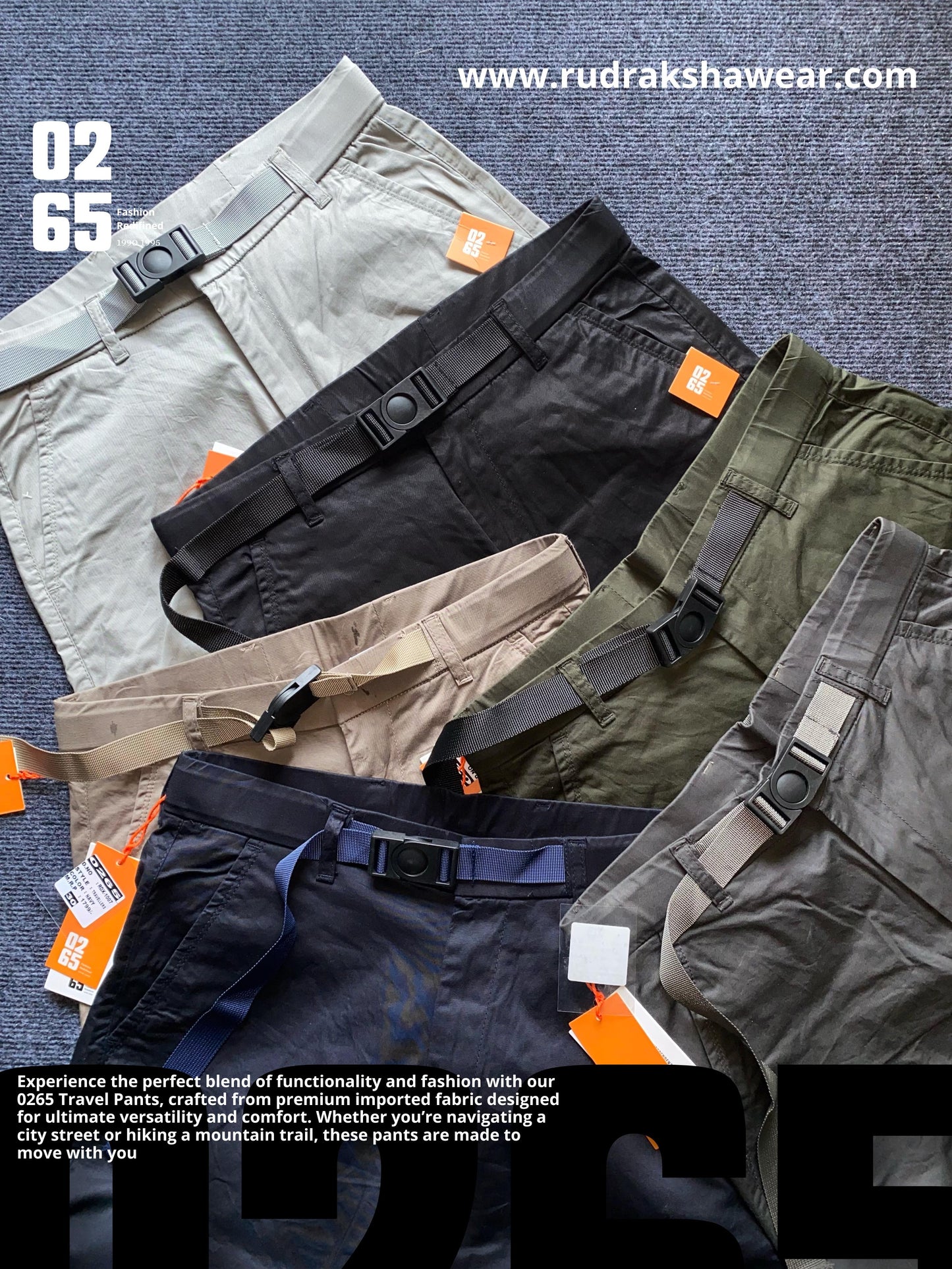 0265 Imported Fabric Travel Pant - Stretchable
