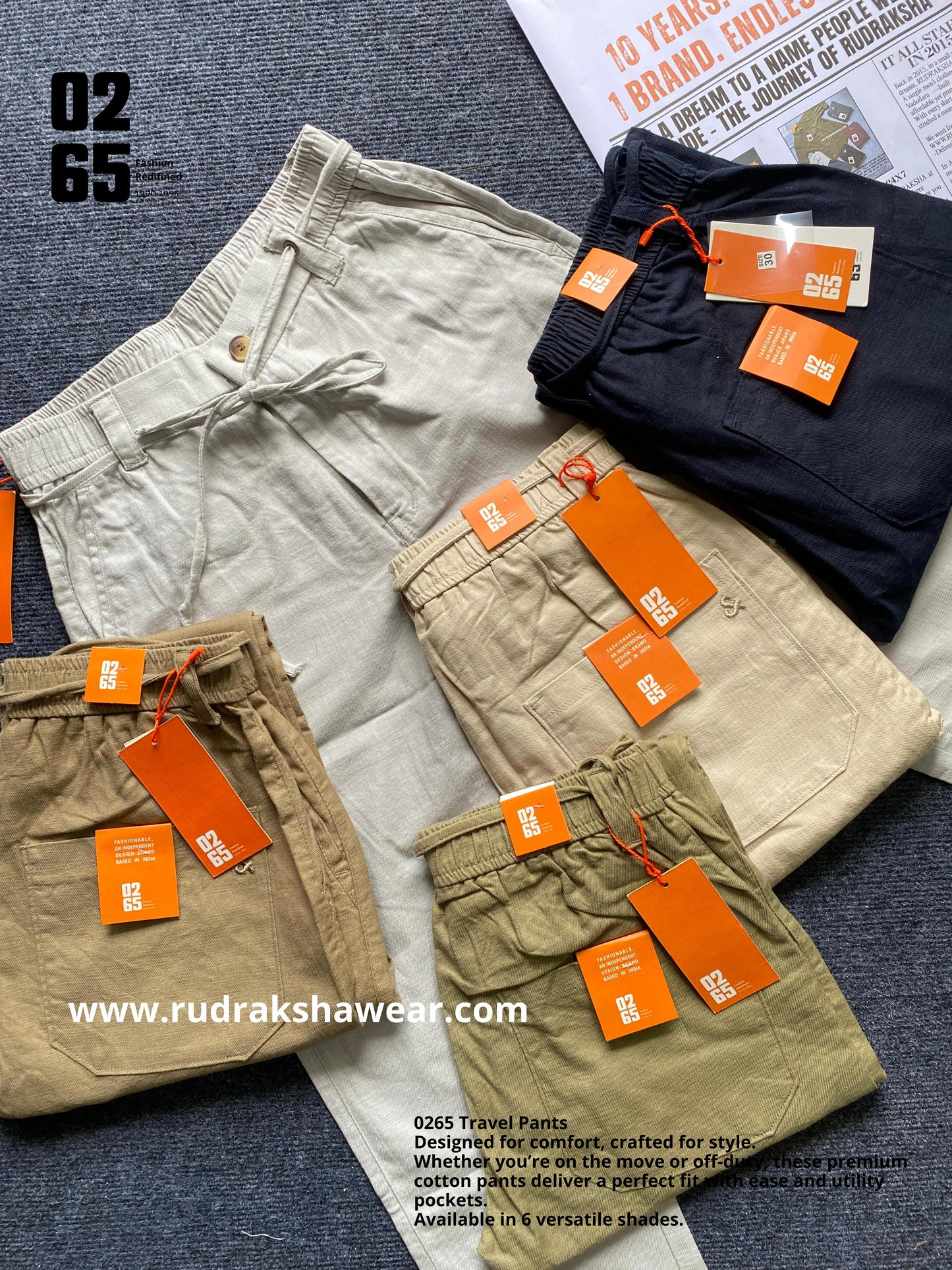 0265 Premium Travel Pant - Soft Cotton Fabric - Comfort In Every Move