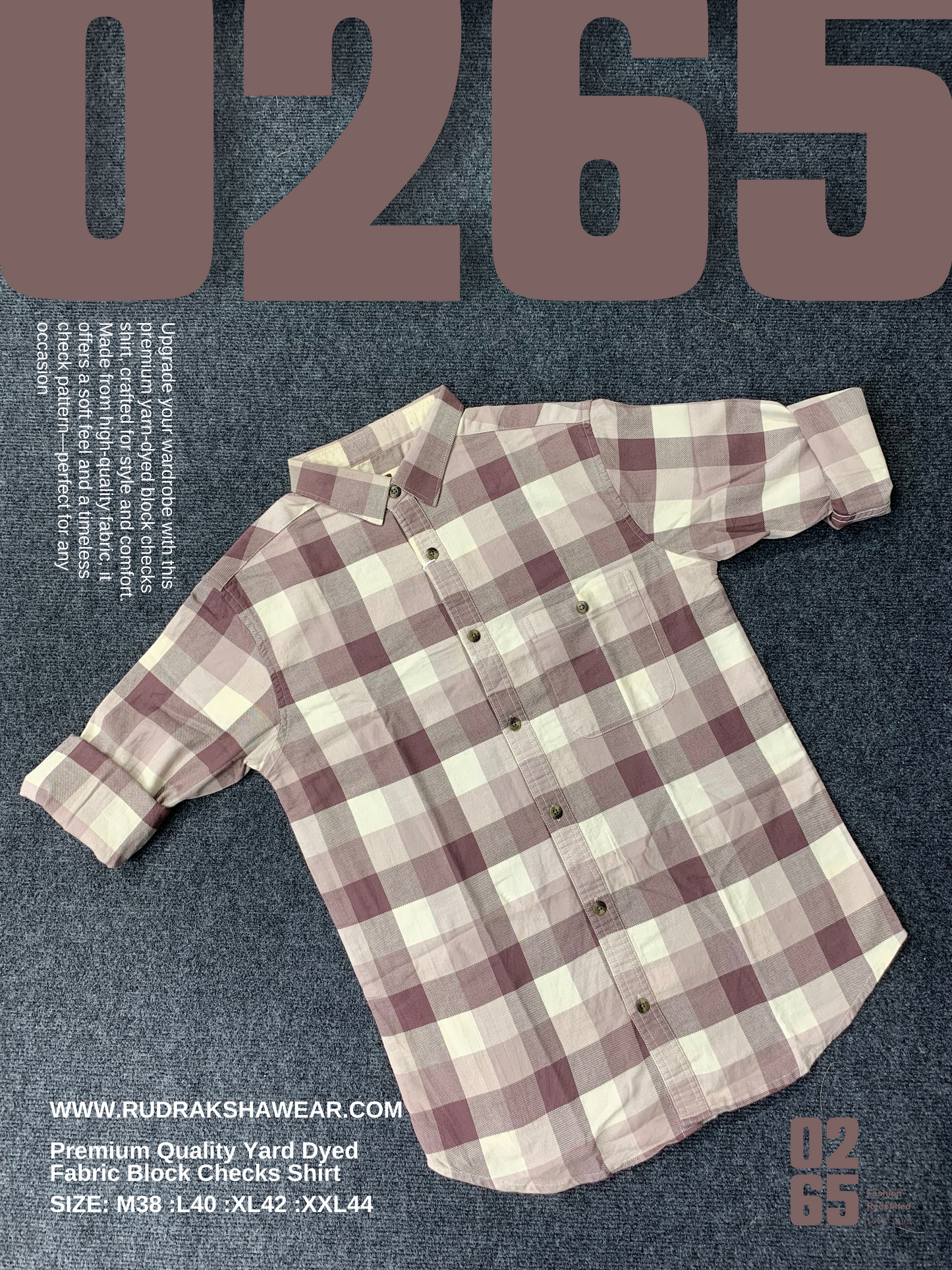 Full Sleeve Yarn Dyed Block Checks Shirt- Premium Range By 0265