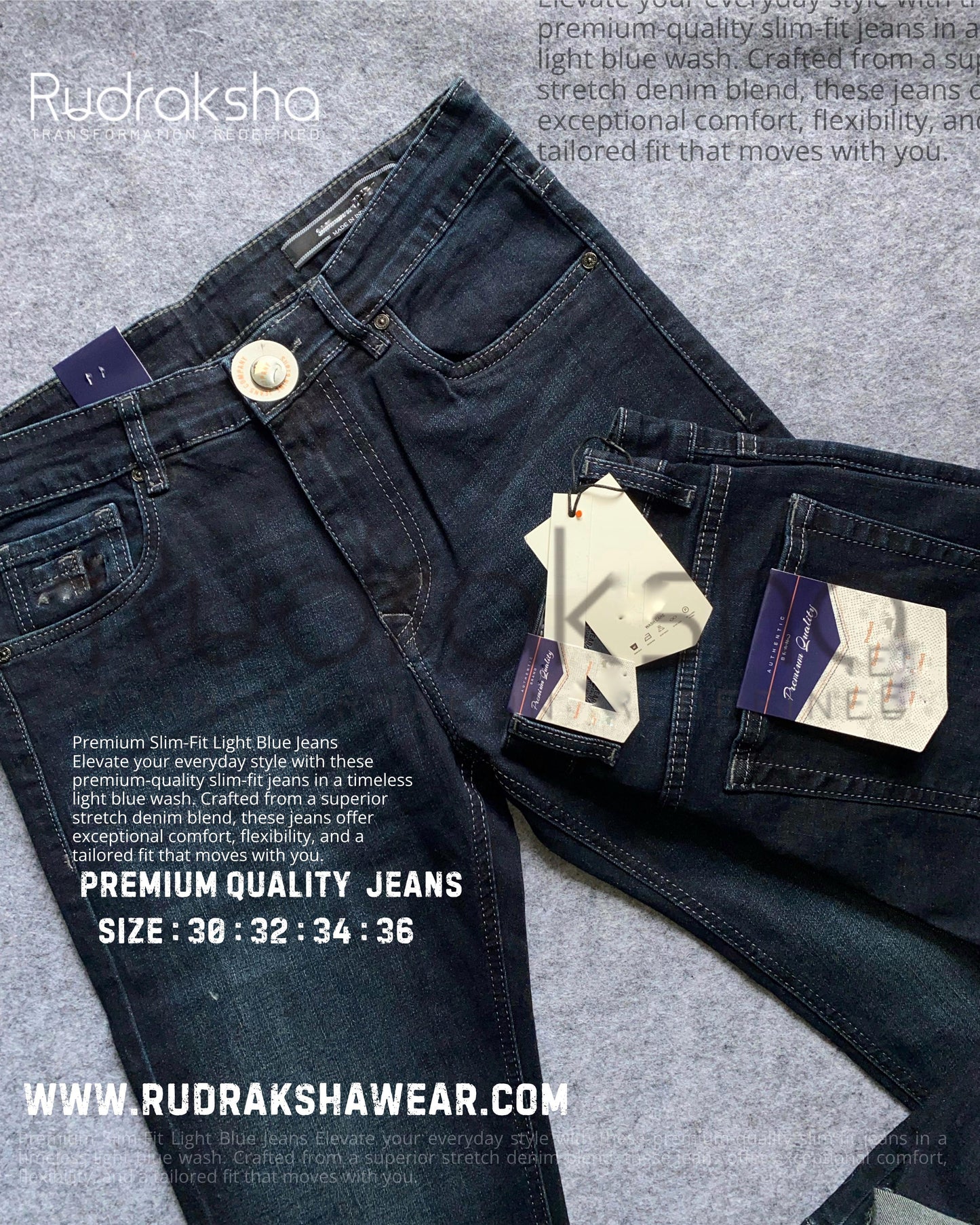 Premium Ankle Fit Jeans -Stretchable