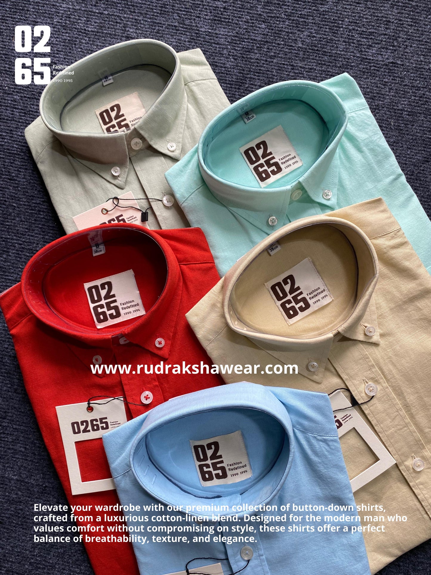 Cotton Linen Full Sleeve Shirts- Button Down Collar