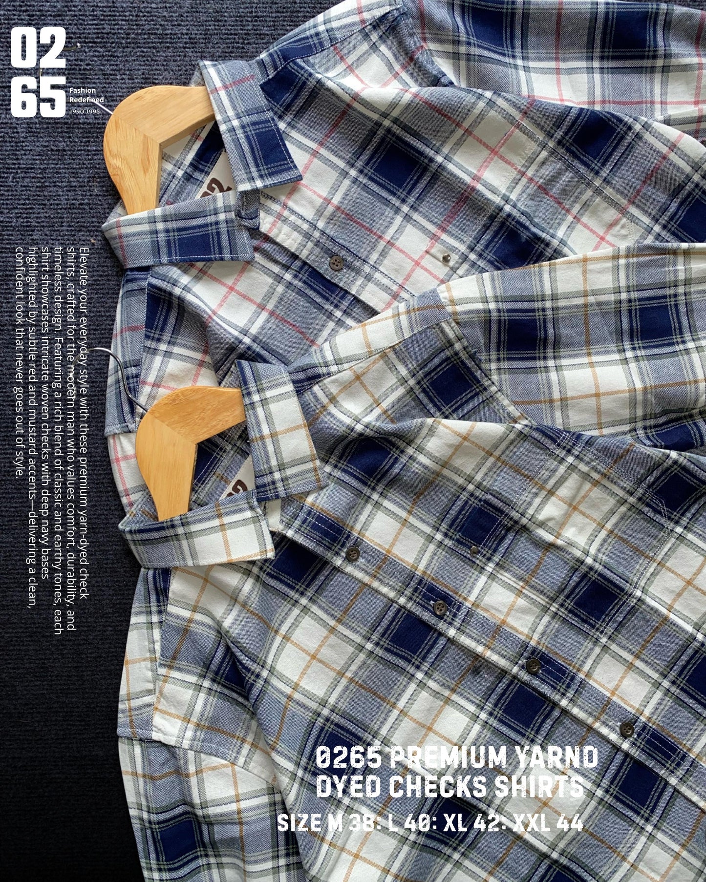Indigo Full Sleeve Yarn Dyed Checks Shirt- Premium Range By 0265