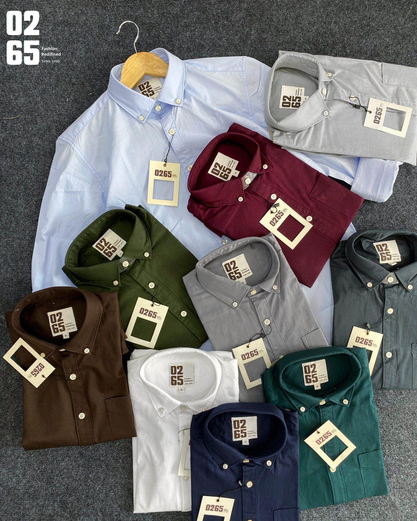 0265 Plain Full Sleeve Shirt | 100% Cotton Twill Fabric | Button Down Collar | Back Side Box Pleated
