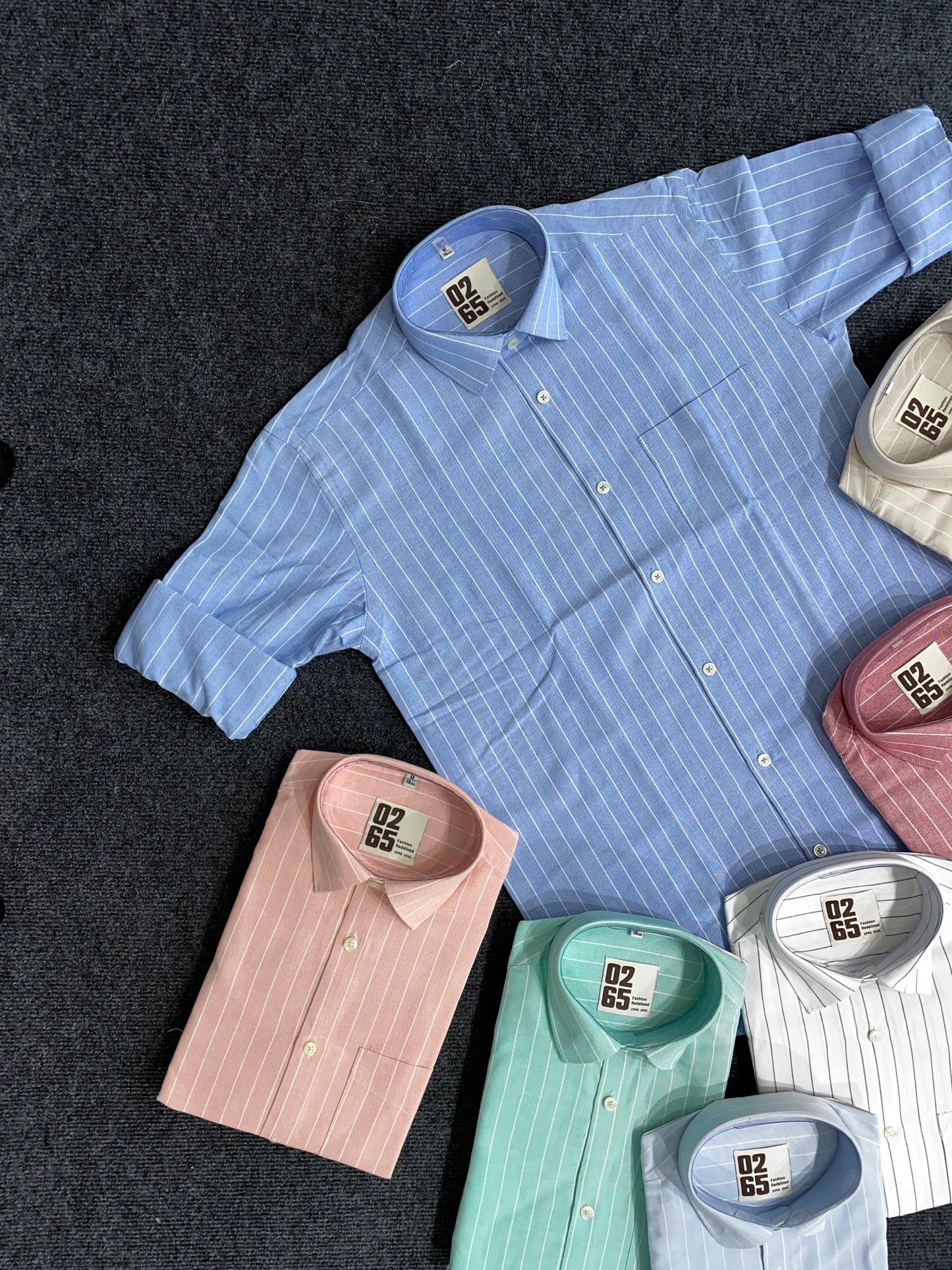 Premium Yarn Dyed Oxford Lining Full Sleeve Shirt by 0265, featuring a classic design, regular fit, and breathable, soft fabric. Durable, color-retaining, and perfect for casual or semi-formal wear. Affordable quality at ₹750.