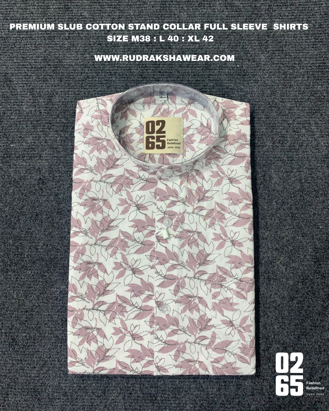 Premium Stand Collar Full Sleeve Shirt ( Mandarin Collar ) - Wedding Collection By 0265