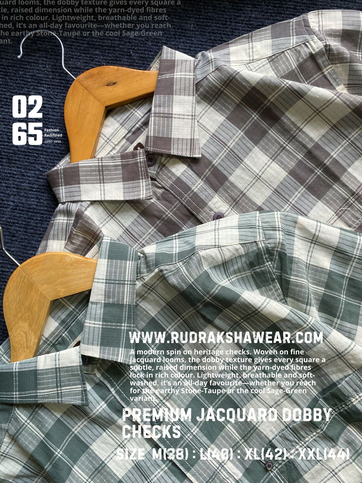 0265 Premium Jacquard Dobby Checks Full Sleeve Shirt