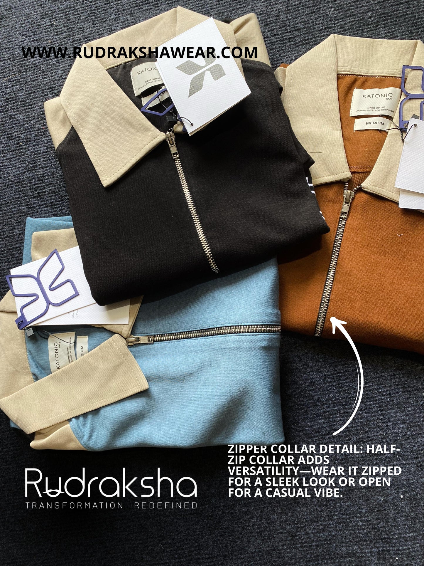 Men's oversized cotton-blend t-shirt with contrast panel design and zipper collar – stylish and comfortable streetwear. Premium soft fabric, bold two-tone look, and ‘California’ embroidered graphic for a trendy West Coast vibe. Perfect for casual wear, layering, and fashion-forward outfits. Available now at Rudrakshawear