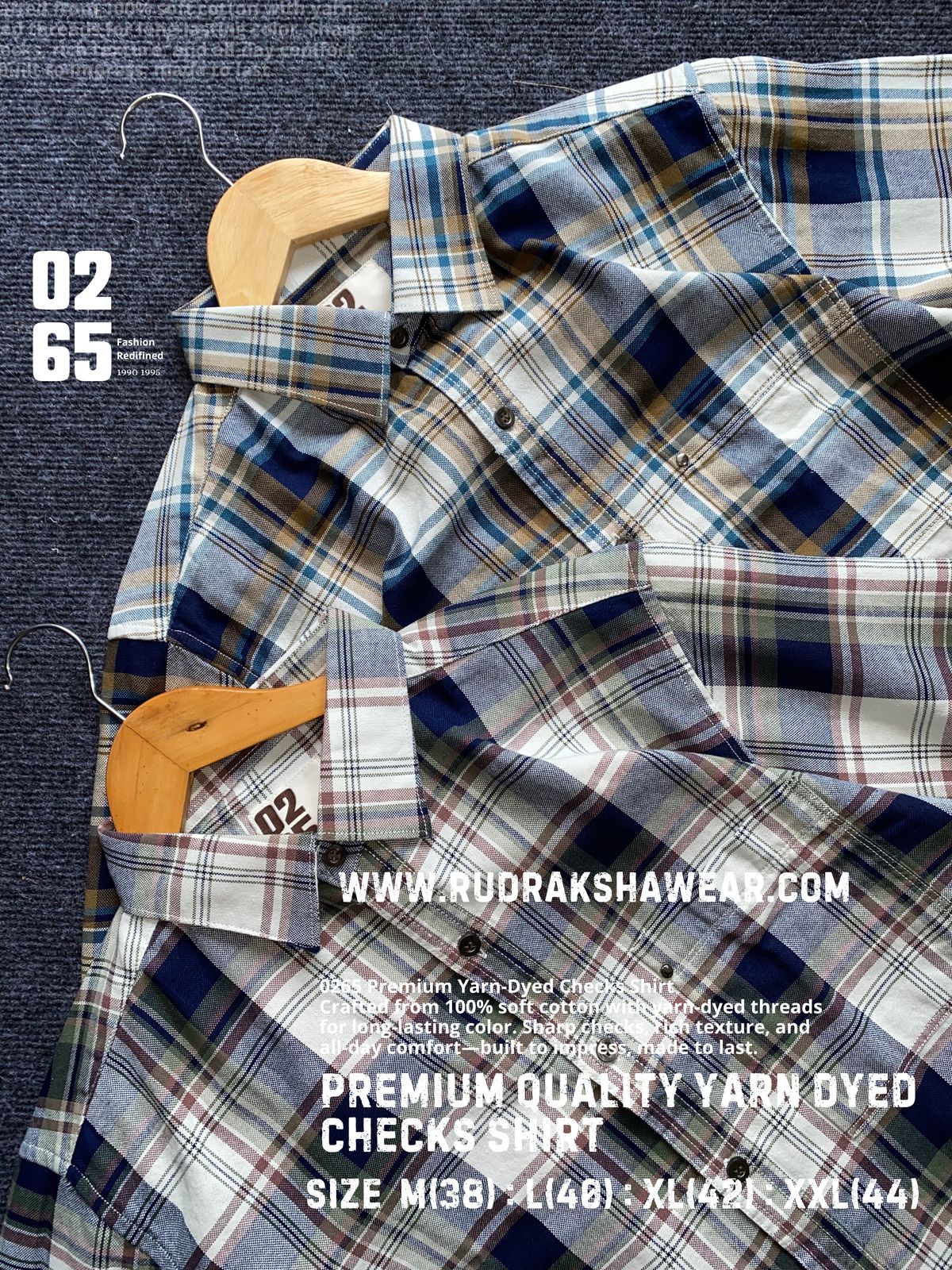Indigo Full Sleeve Yarn Dyed Checks Shirt- Premium Range By 0265