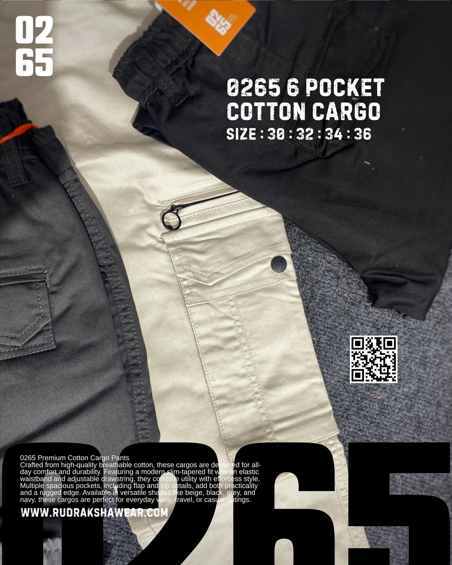 0265 6 Pocket Cotton Cargo