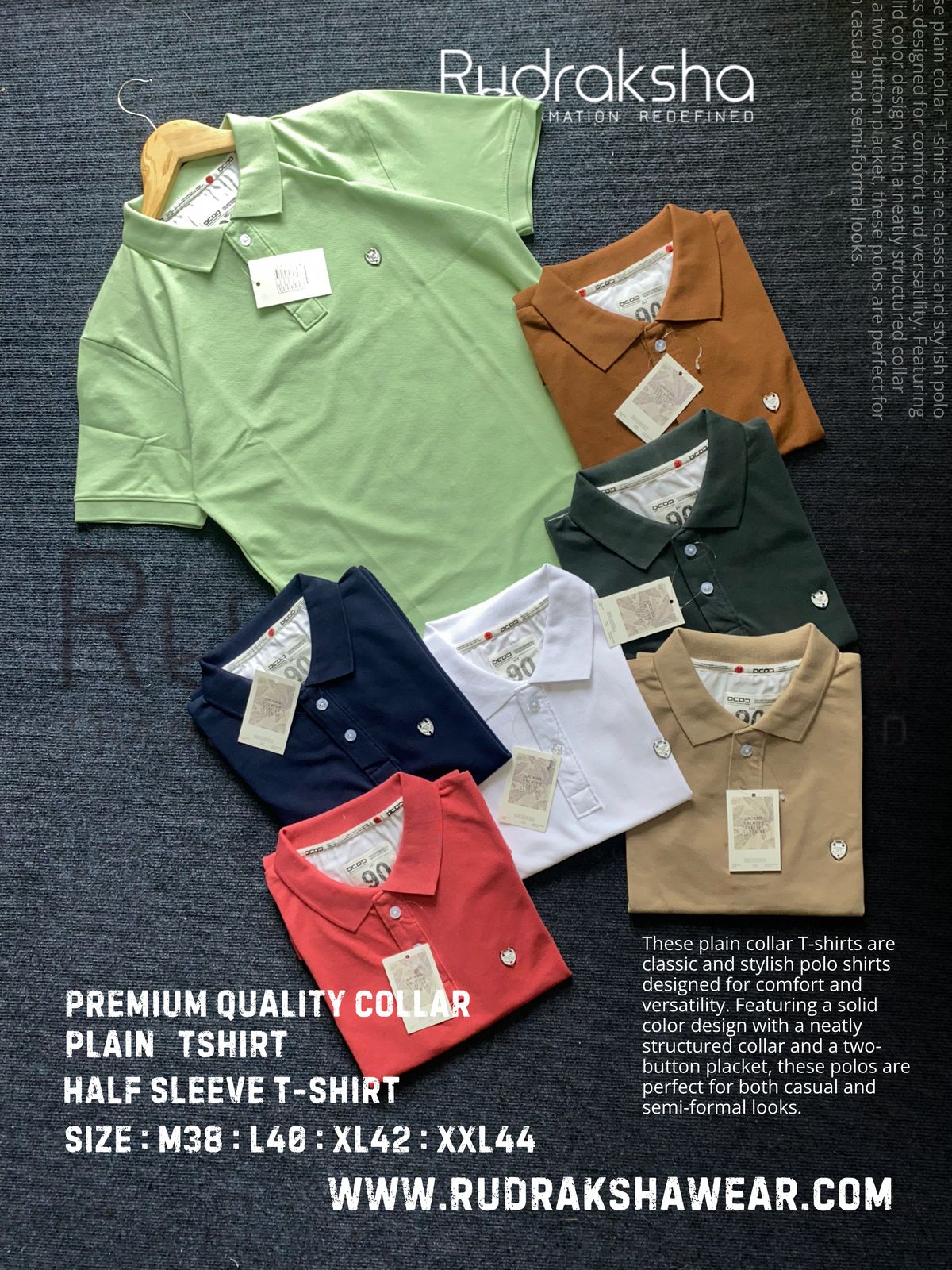 Premium Fine Cotton Matty Collar T-shirts