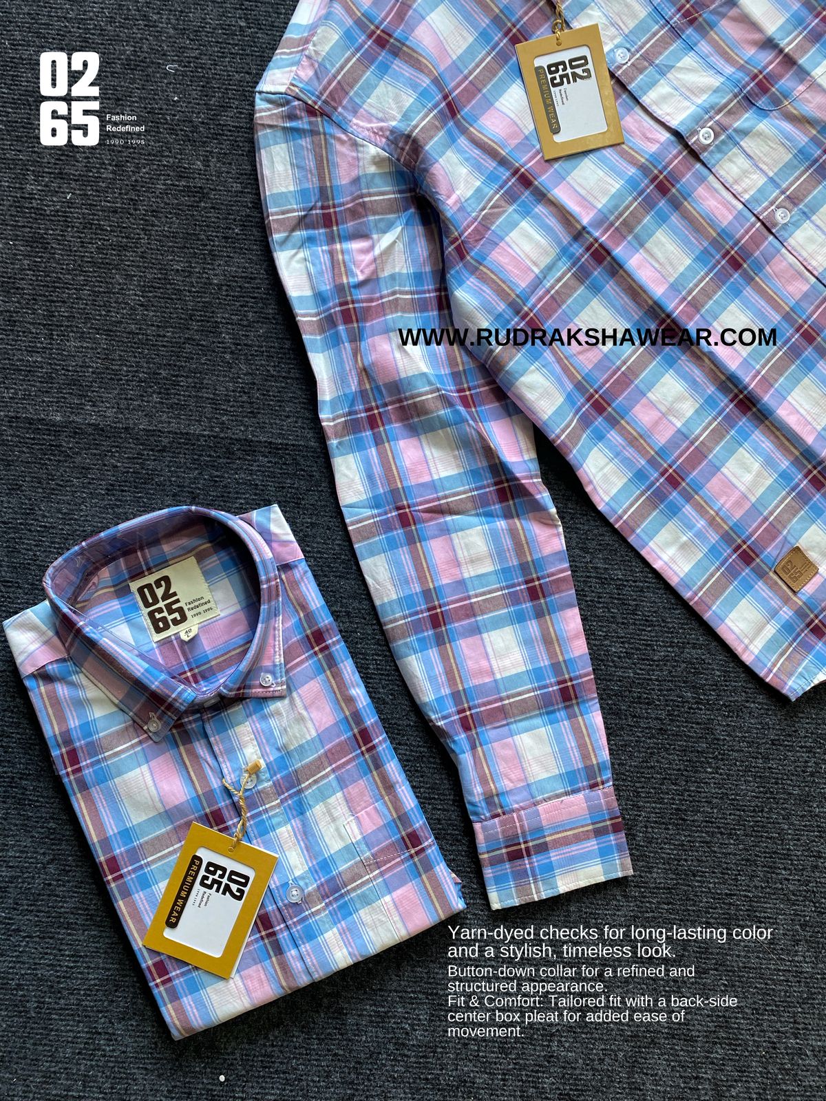 Summer Collection - Yarn Dyed Paper Cotton Back Side Box Pleated Full Sleeve Shirts