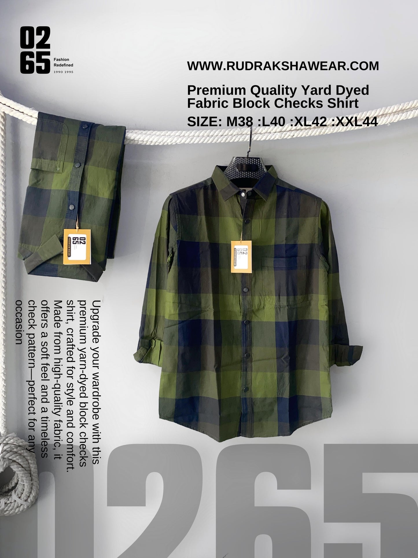 Full Sleeve Yarn Dyed Checks Shirt- Premium Range By 0265