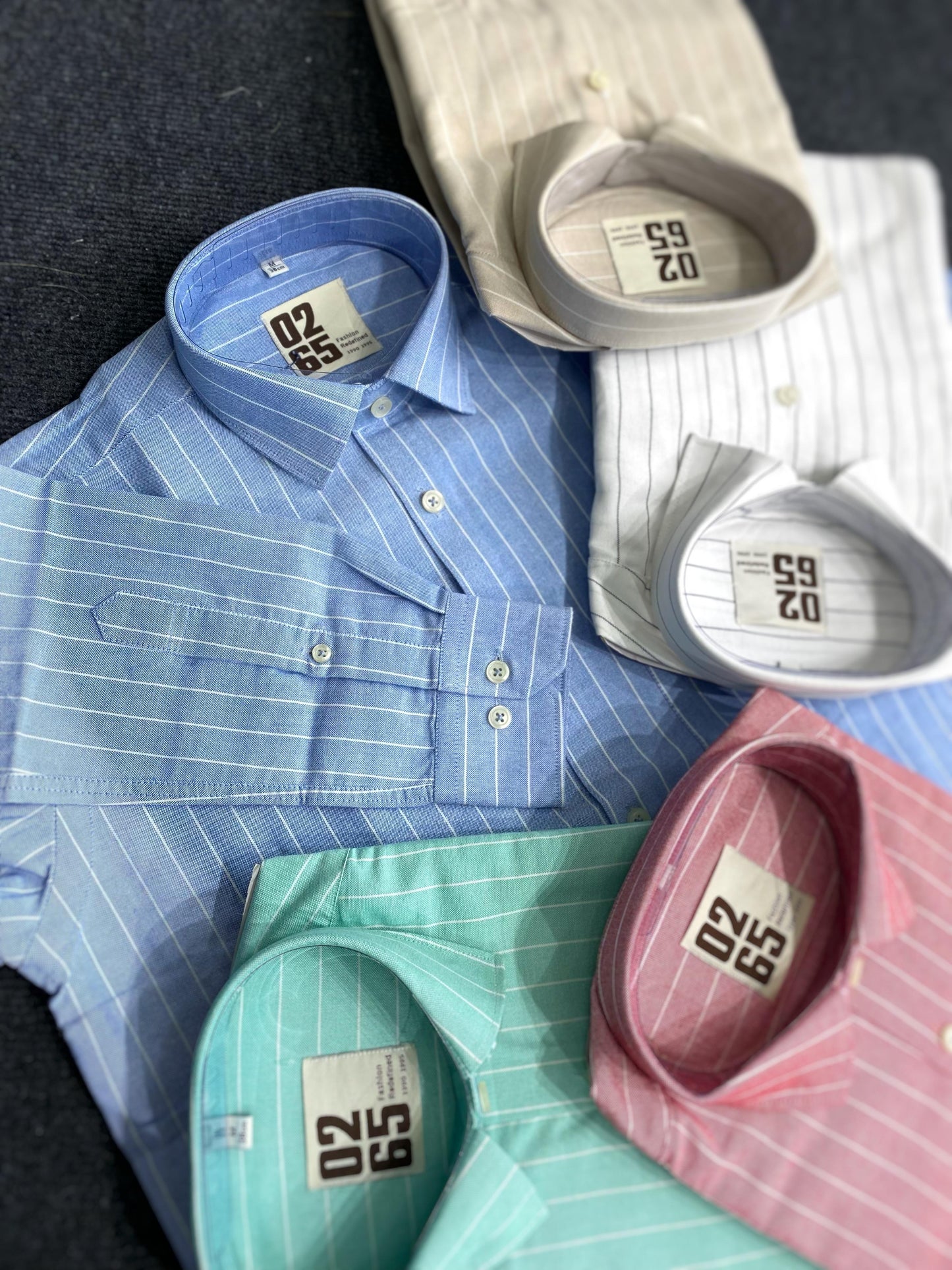 Premium Yarn Dyed Oxford Lining Full Sleeve Shirt by 0265, featuring a classic design, regular fit, and breathable, soft fabric. Durable, color-retaining, and perfect for casual or semi-formal wear. Affordable quality at ₹750.