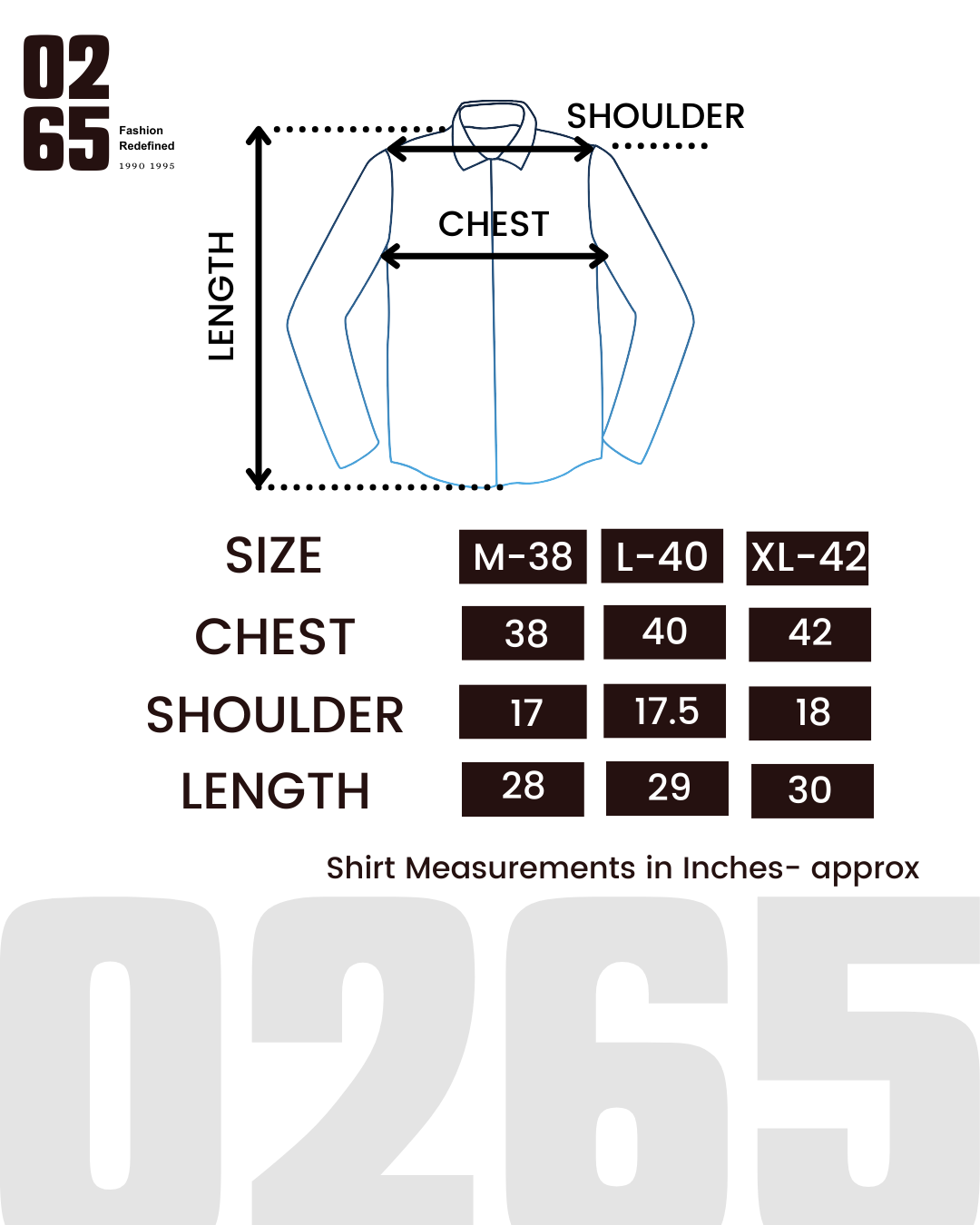 0265 Cotton Popcorn Textured Full Sleeve Shirt | Button Down Collar | Back Side Box Pleated