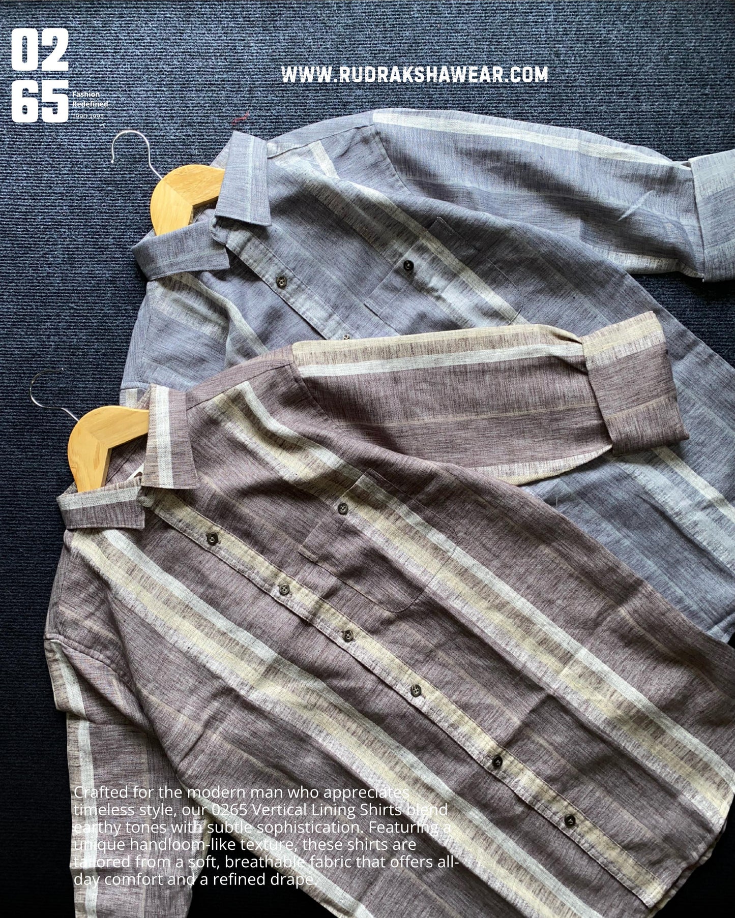 0265 Vertical Lining Full Sleeve Shirt