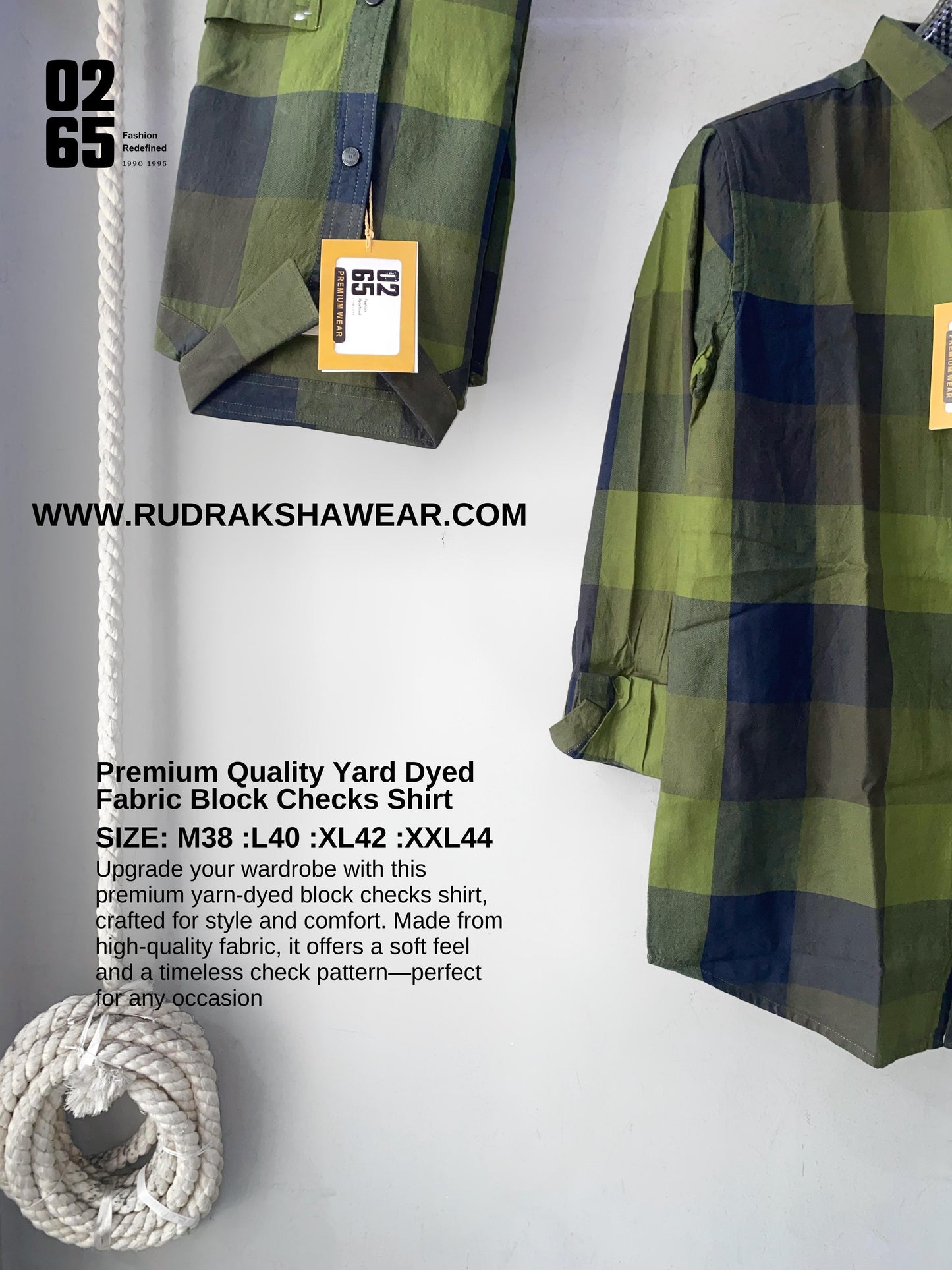 Full Sleeve Yarn Dyed Checks Shirt- Premium Range By 0265
