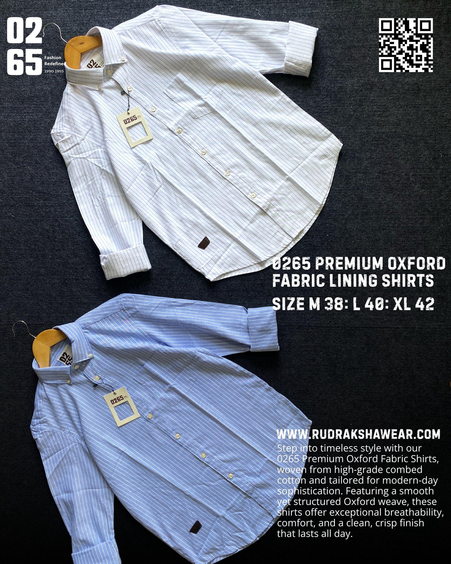 0265 Premium Quality Oxford Fabric Lining Shirt