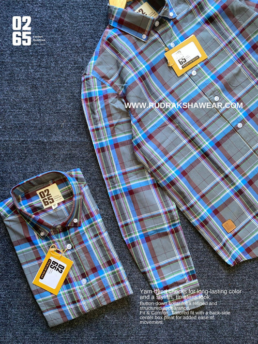 Summer Collection - Yarn Dyed Paper Cotton Back Side Box Pleated Full Sleeve Shirts