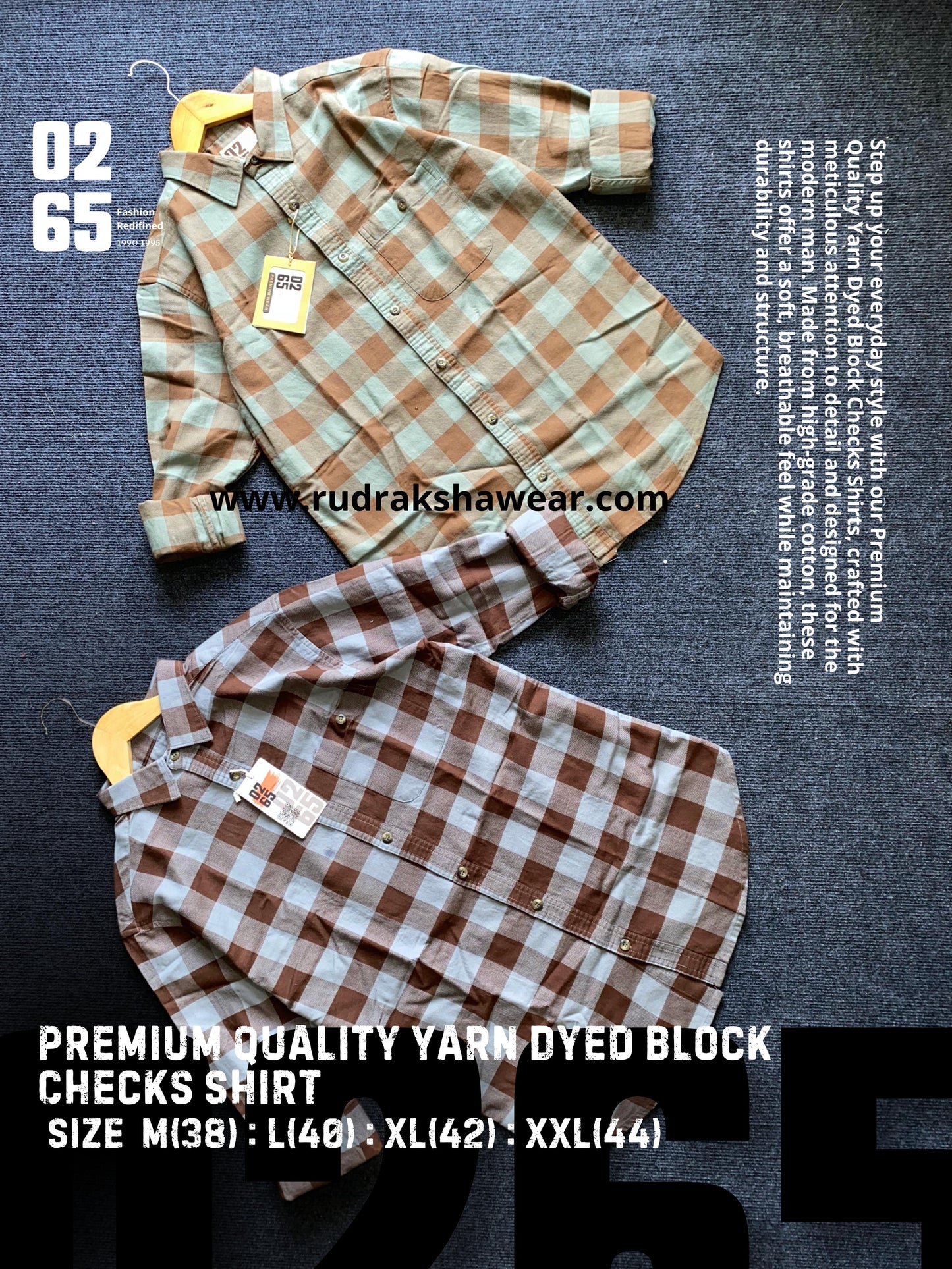 Full Sleeve Yarn Dyed Block Checks Shirt- Premium Range By 0265