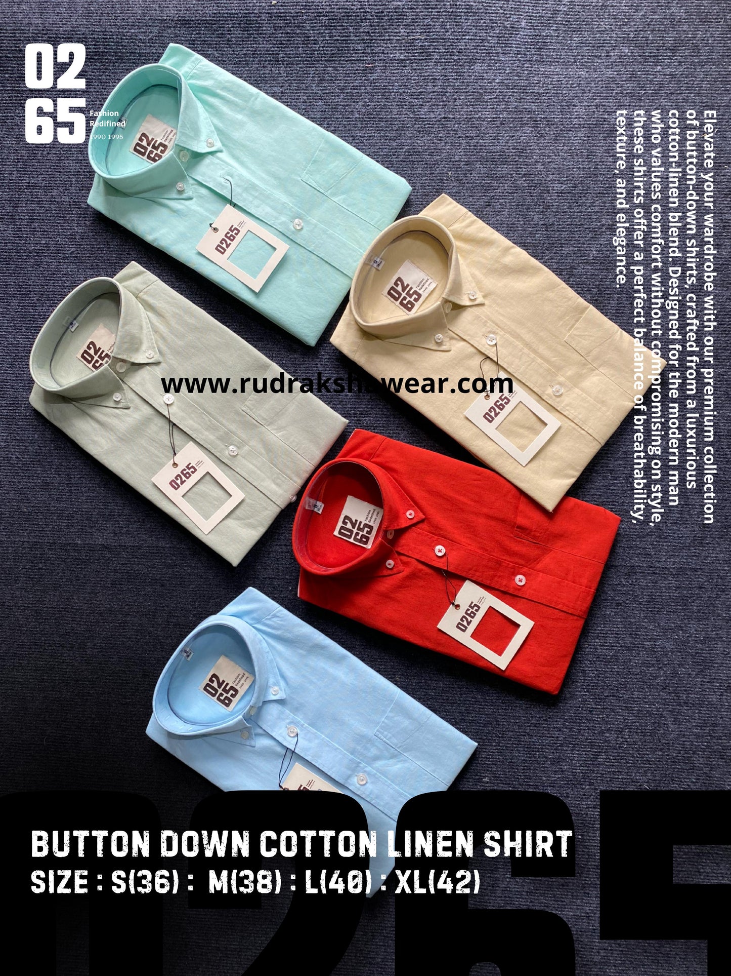 Cotton Linen Full Sleeve Shirts- Button Down Collar