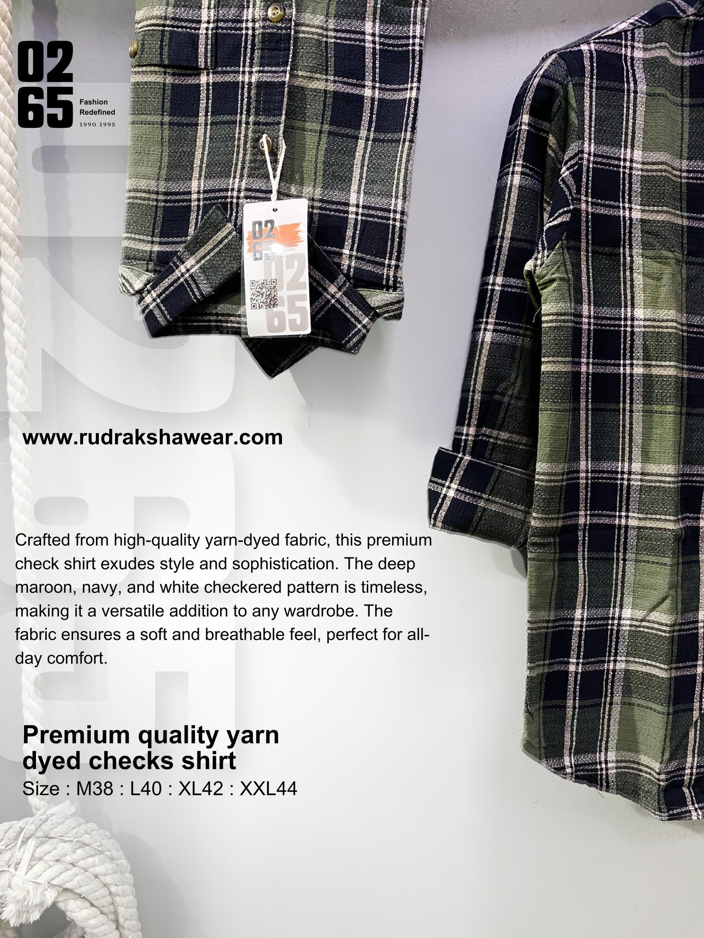 Full Sleeve Yarn Dyed Textured Checks Shirt- Premium Range By 0265