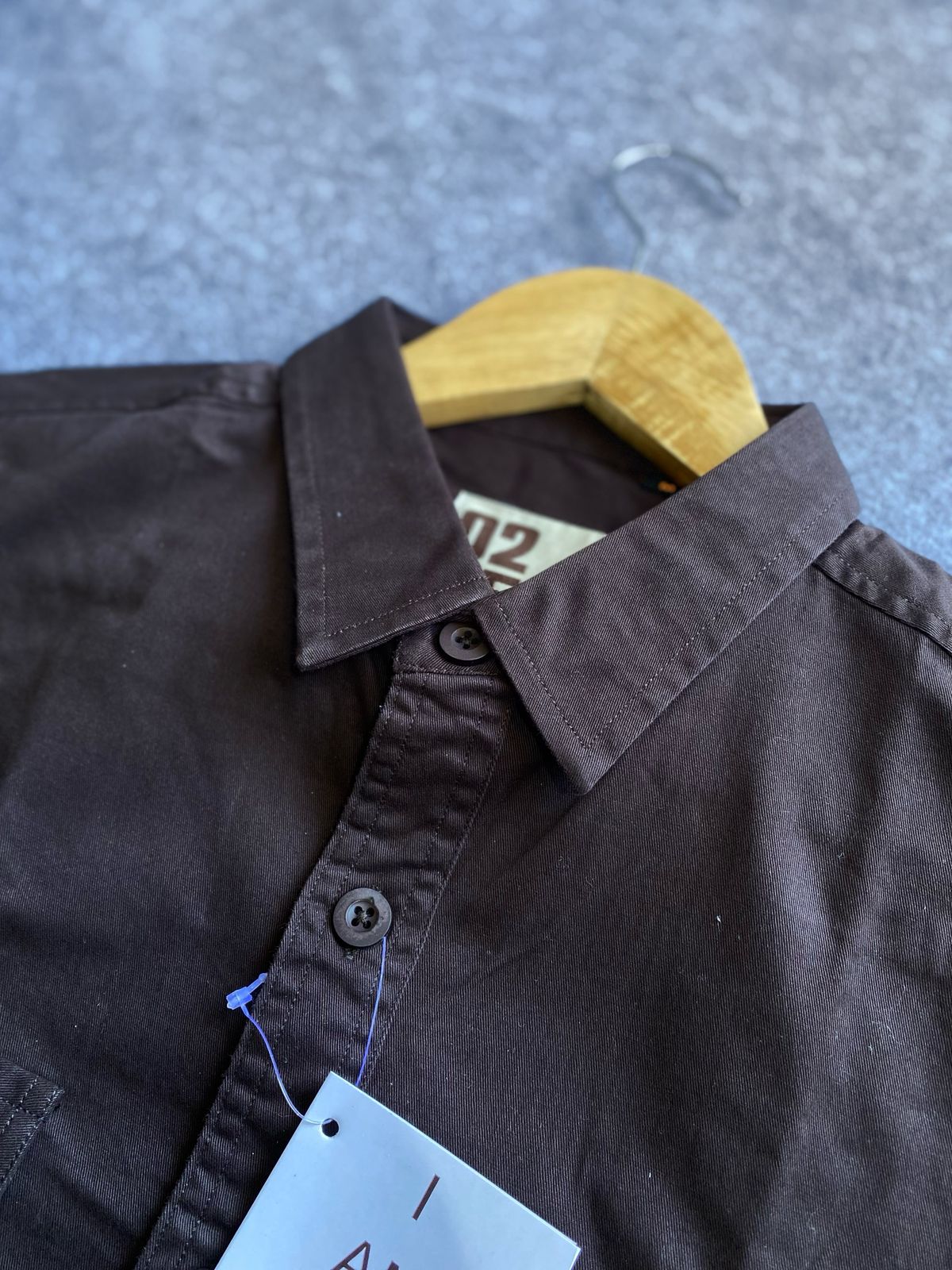 Premium Double Pocket Plain Shirt by 0265 - BROWN