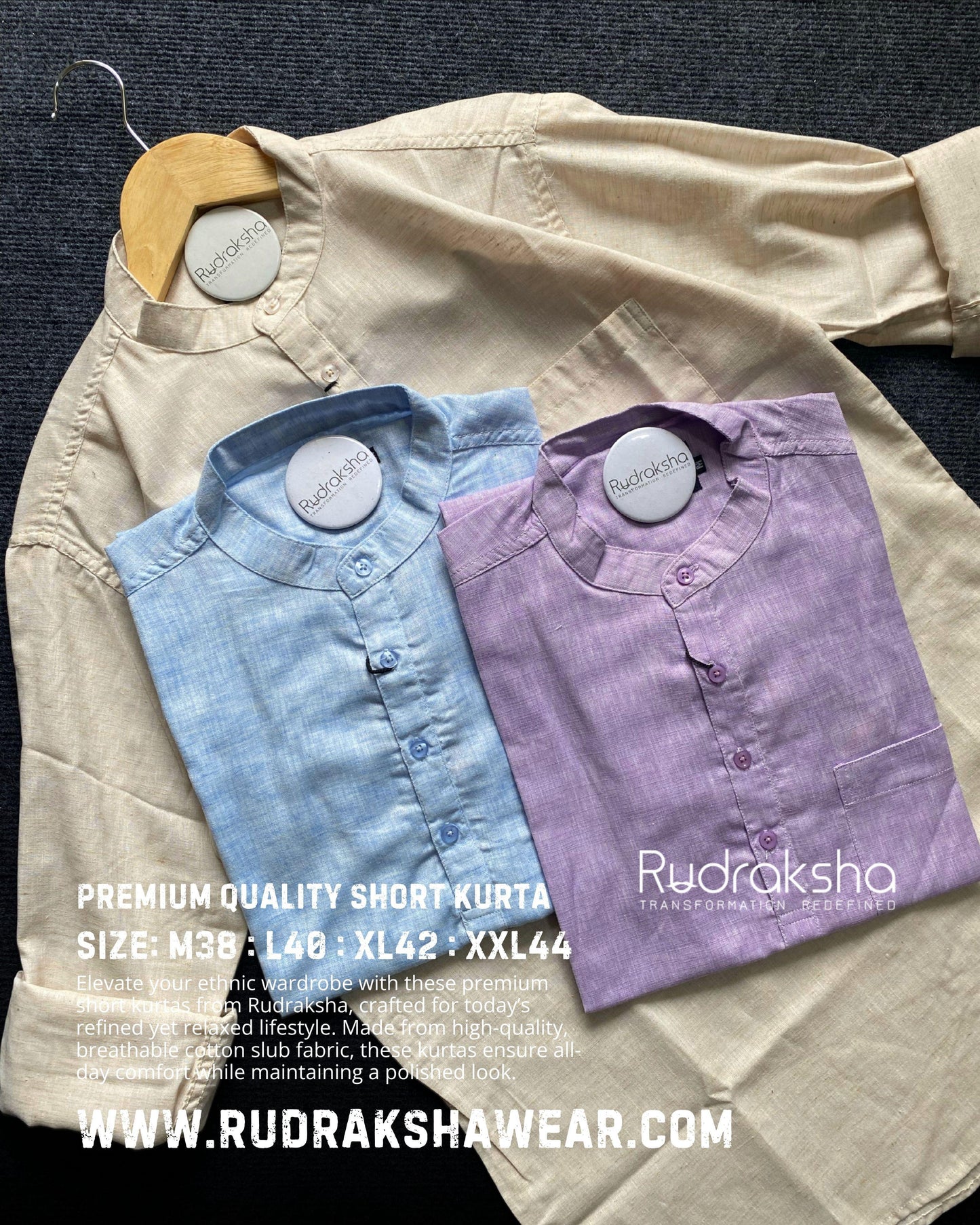 Premium Quality Short Kurta | 100% Cotton Fabri