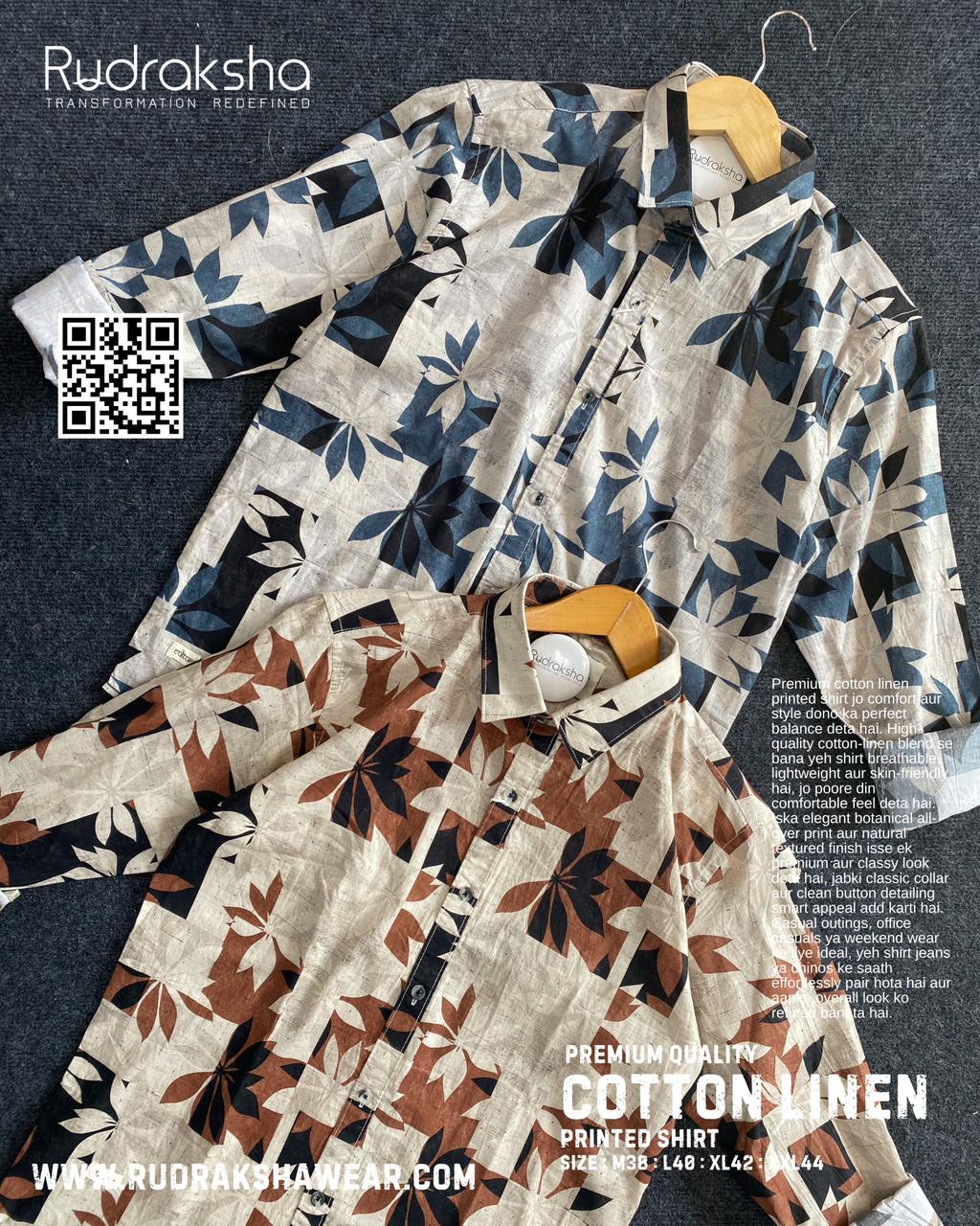 Cotton Linen Printed Shirts | Full Sleeve | Ultra Soft Fabric