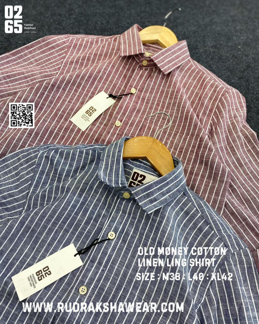 0265 Premium Cotton Linen Lining Shirts | Backside Box Pleated | Ultra Soft Fabric | Yarn Dyed