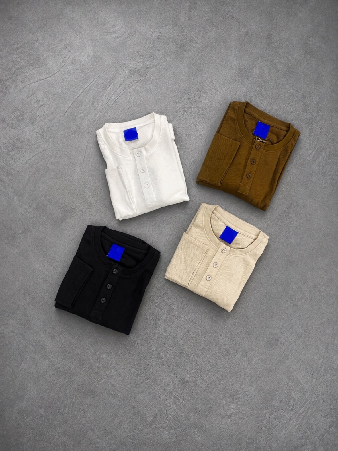 Boxy Fit Cropped Waffle Full Sleeve T-Shirt - Suitable for Height 5.2" to 5.6"