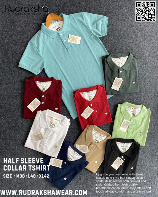 Premium Fine Cotton Matty Collar T-shirts
