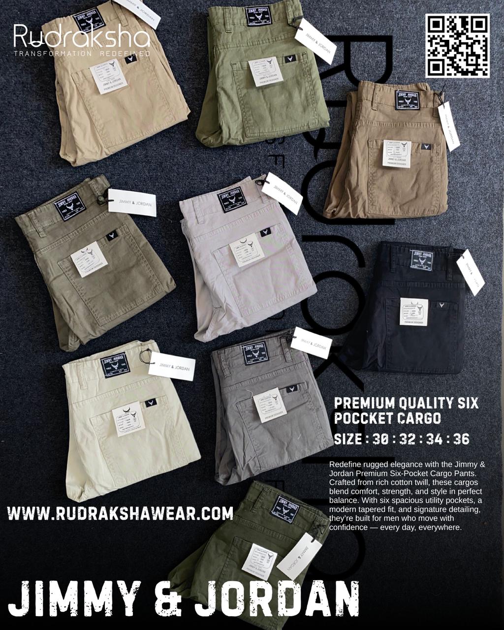 Jimmy & Jordan 6 Pockets Cotton Cargo