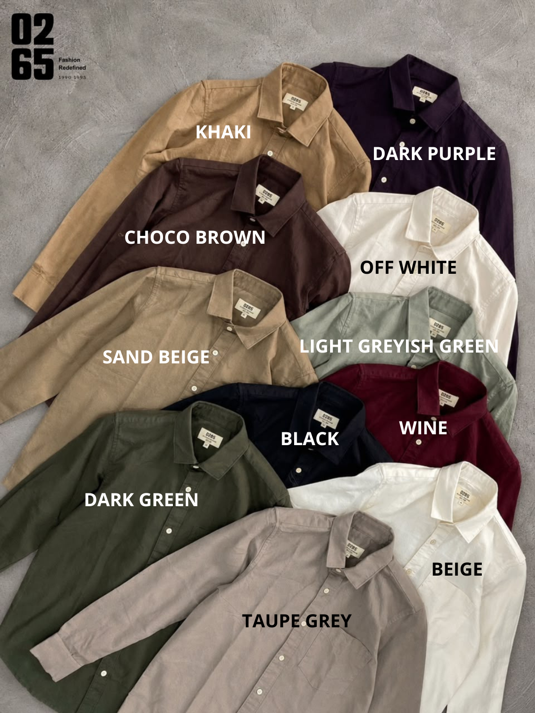 0265 Cotton Oxford Full Sleeve Shirt | Backside Box Pleat | Old Money Shades
