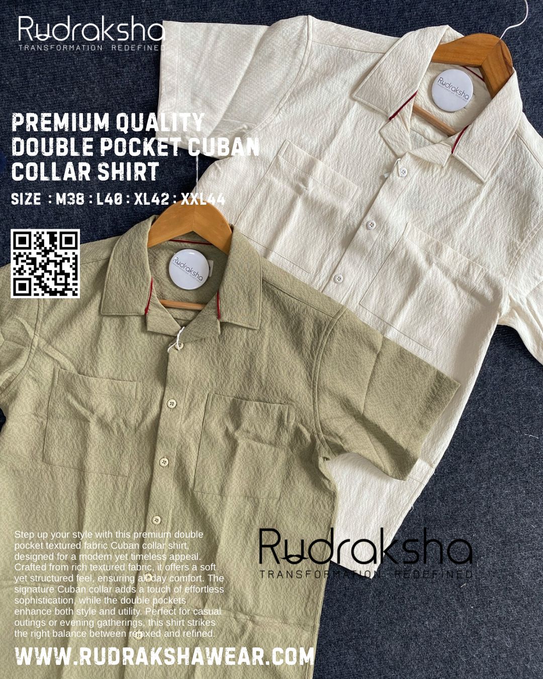 Double Pocket Cuban Collar Shirt