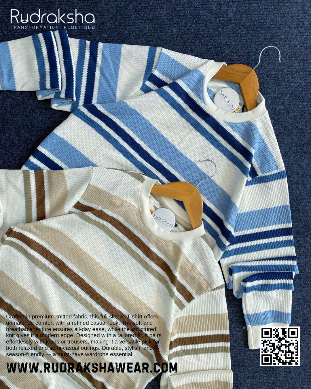 Premium Quality Knitted Full Sleeve T-shirt