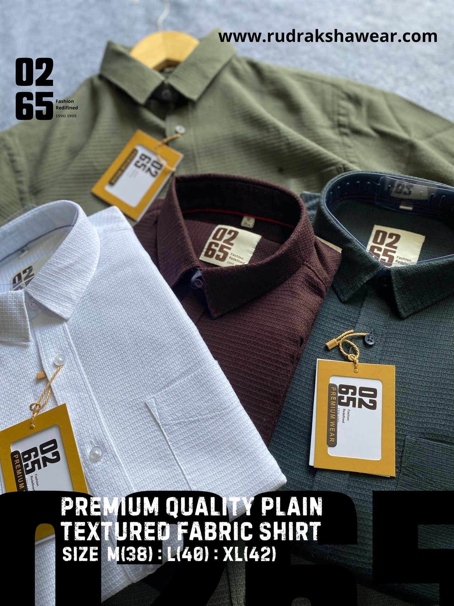 0265 Textured Fabric Full Sleeve Cotton Shirt