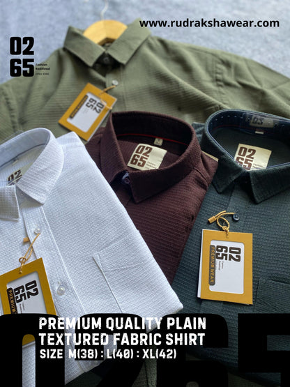 0265 Textured Fabric Full Sleeve Cotton Shirt