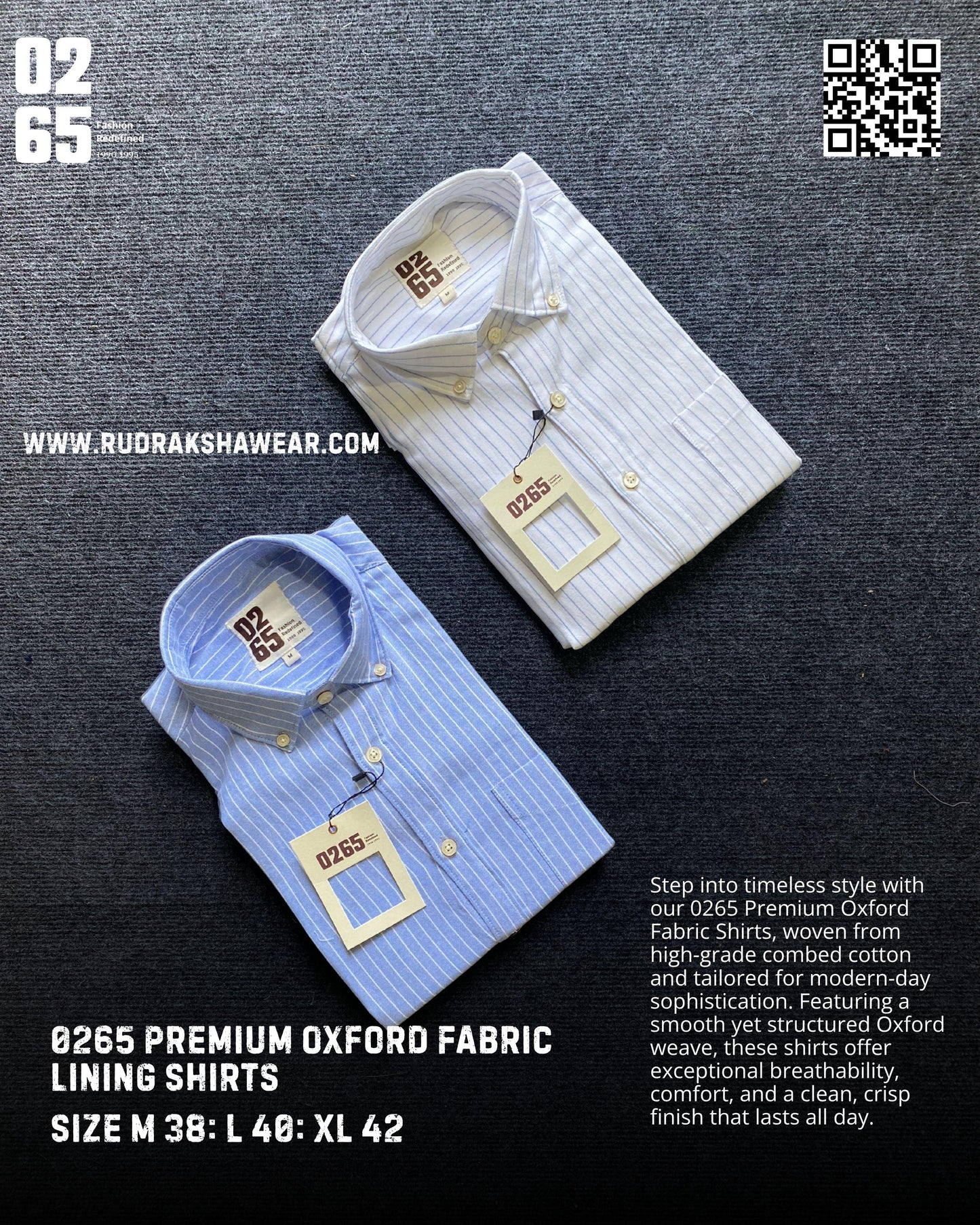 0265 Premium Quality Oxford Fabric Lining Shirt