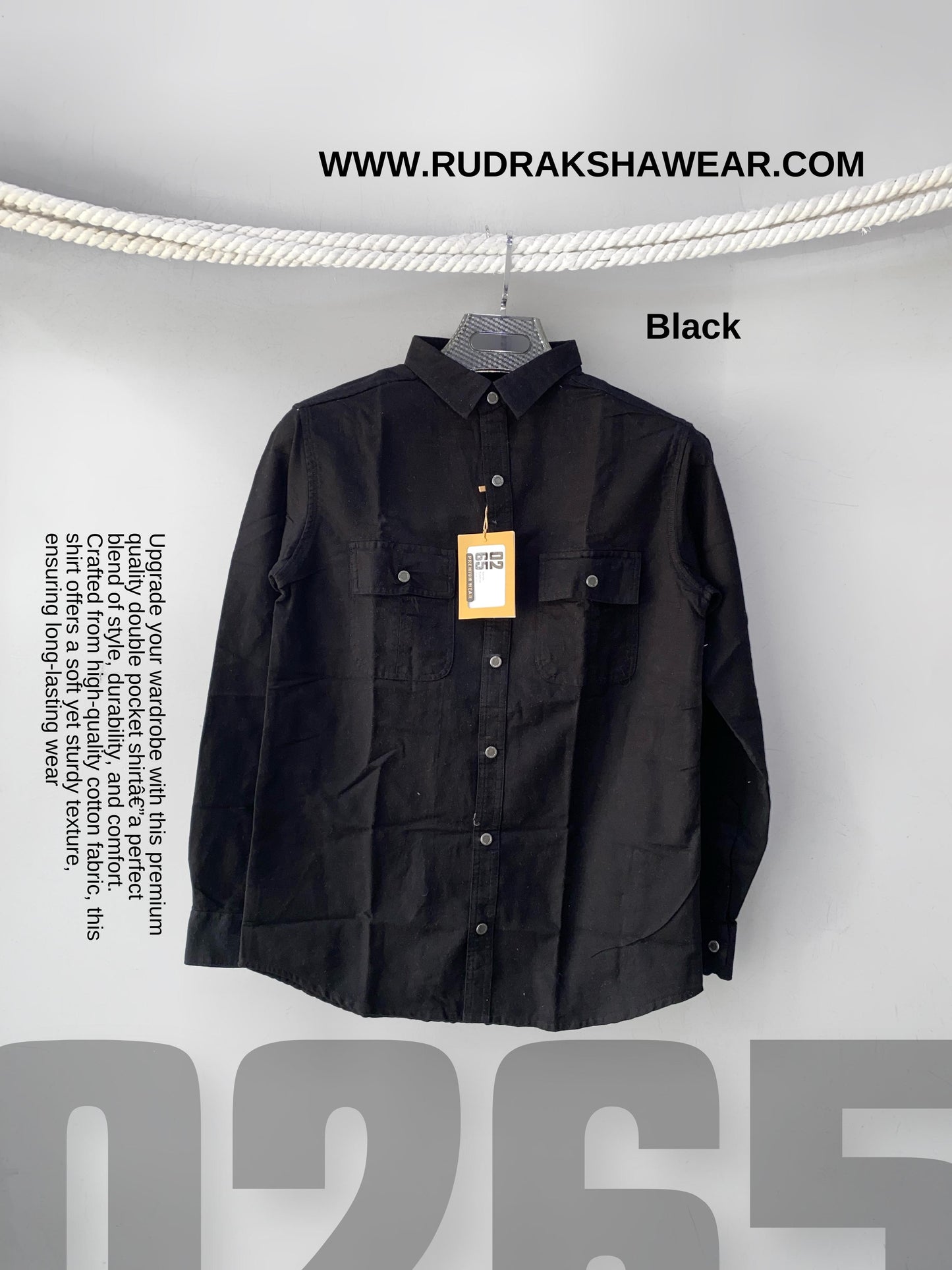 DOUBLE POCKET DOBBY FABRIC SHIRT