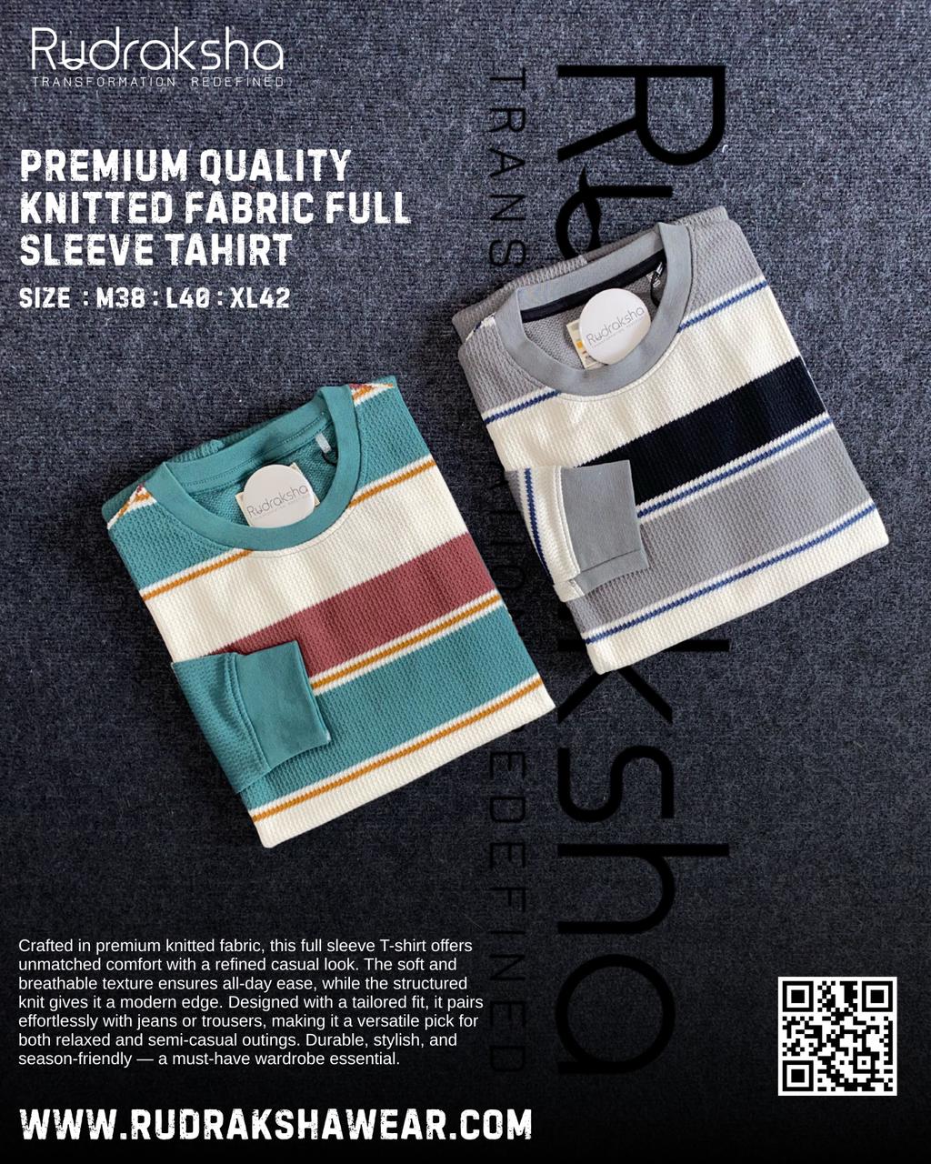 Premium Quality Knitted Full Sleeve T-shirt