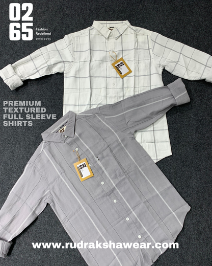 Premium Textured Checks Full Sleeve Shirt By 0265